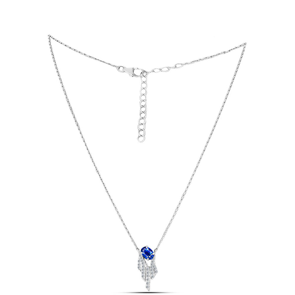 HopeaKaulakoru Australialaisella Sinisellä Safiirilla ja Valkoisella Topaasilla