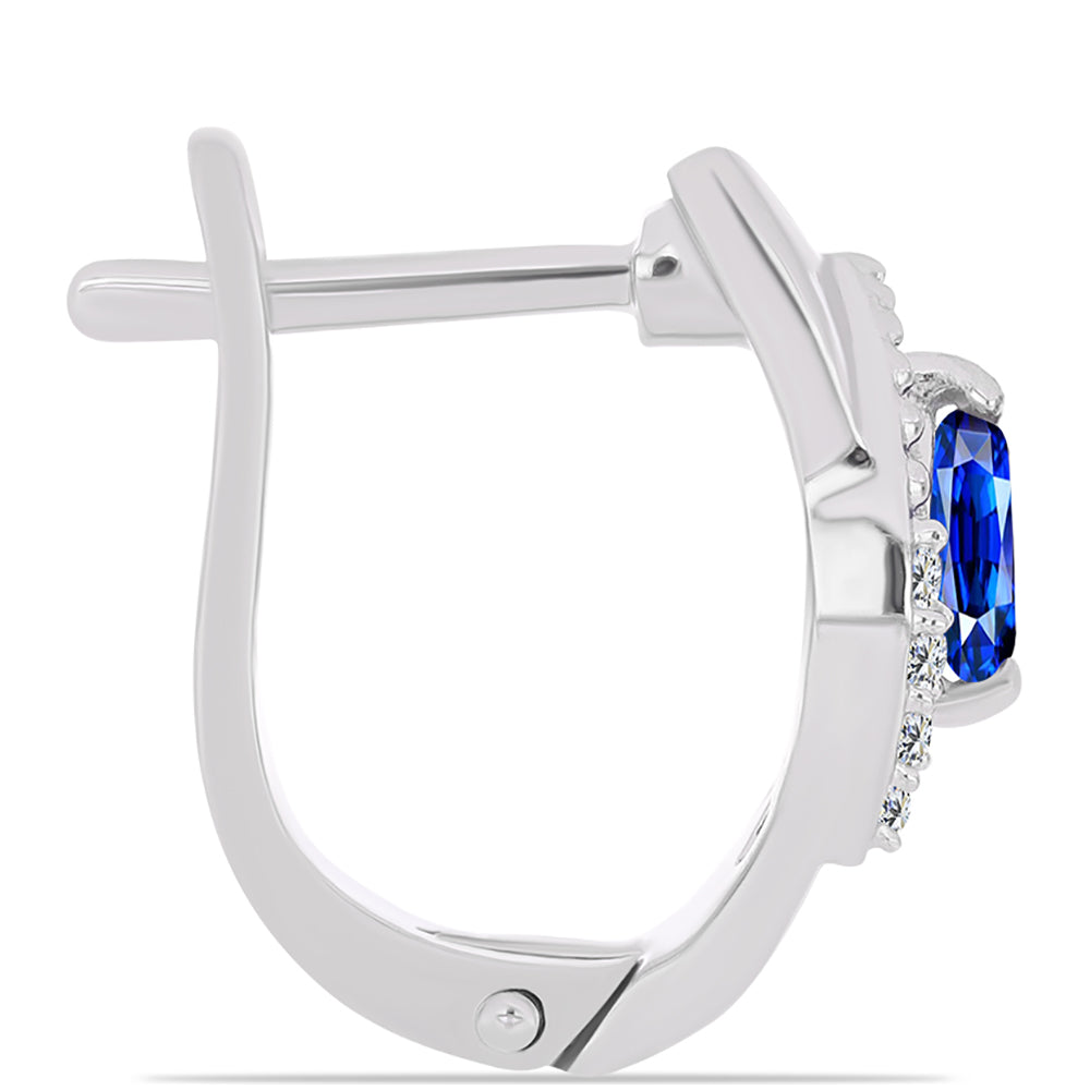 HopeaKorvakorut Australialaisella Sinisellä Safiirilla ja Valkoisella Topaasilla