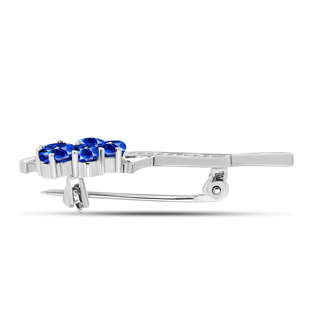 HopeaRintaneula Australialaisella Sinisellä Safiirilla ja Valkoisella Topaasilla