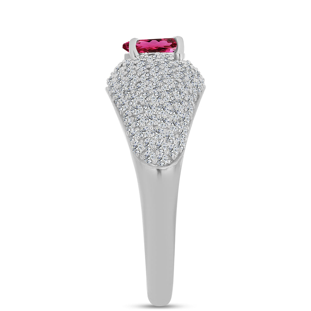 HopeaSormus Cruzeiro Rubelliitilla ja Valkoisella Topaasilla