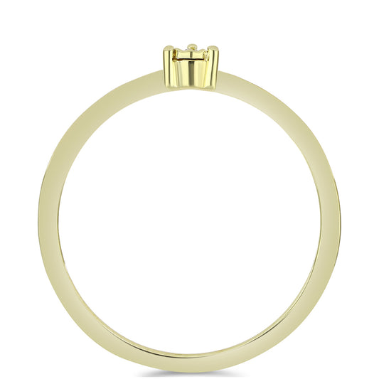 Kullattu hopeaSormus Konjakin VÀrisellÀ Timantilla