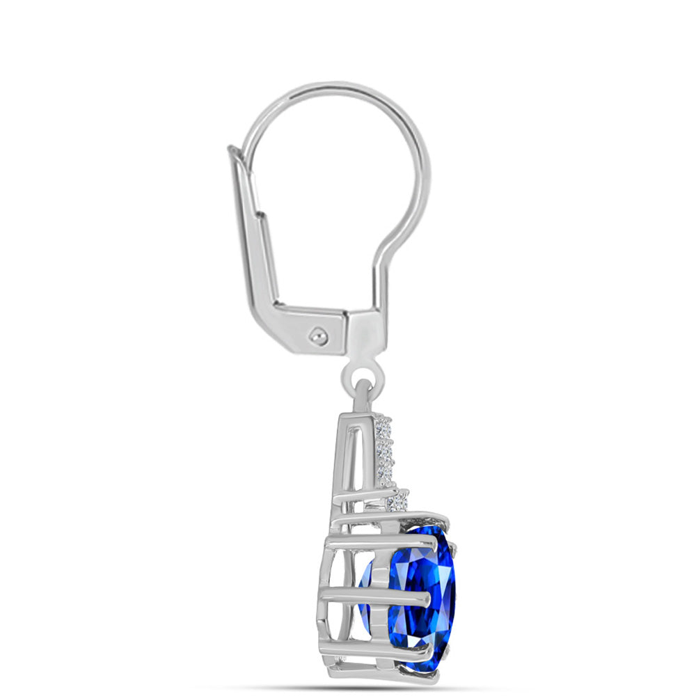 HopeaKorvakorut Australialaisella Sinisellä Safiirilla ja Valkoisella Topaasilla