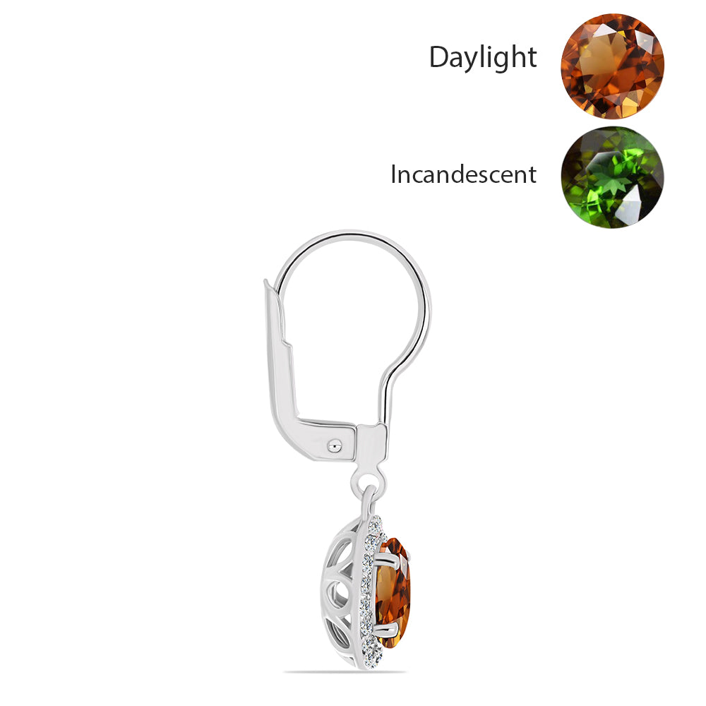 HopeaKorvakorut Sertifioitu laboratoriossa kasvatettu Anatolian zultaniitti ja Valkoisella Topaasilla