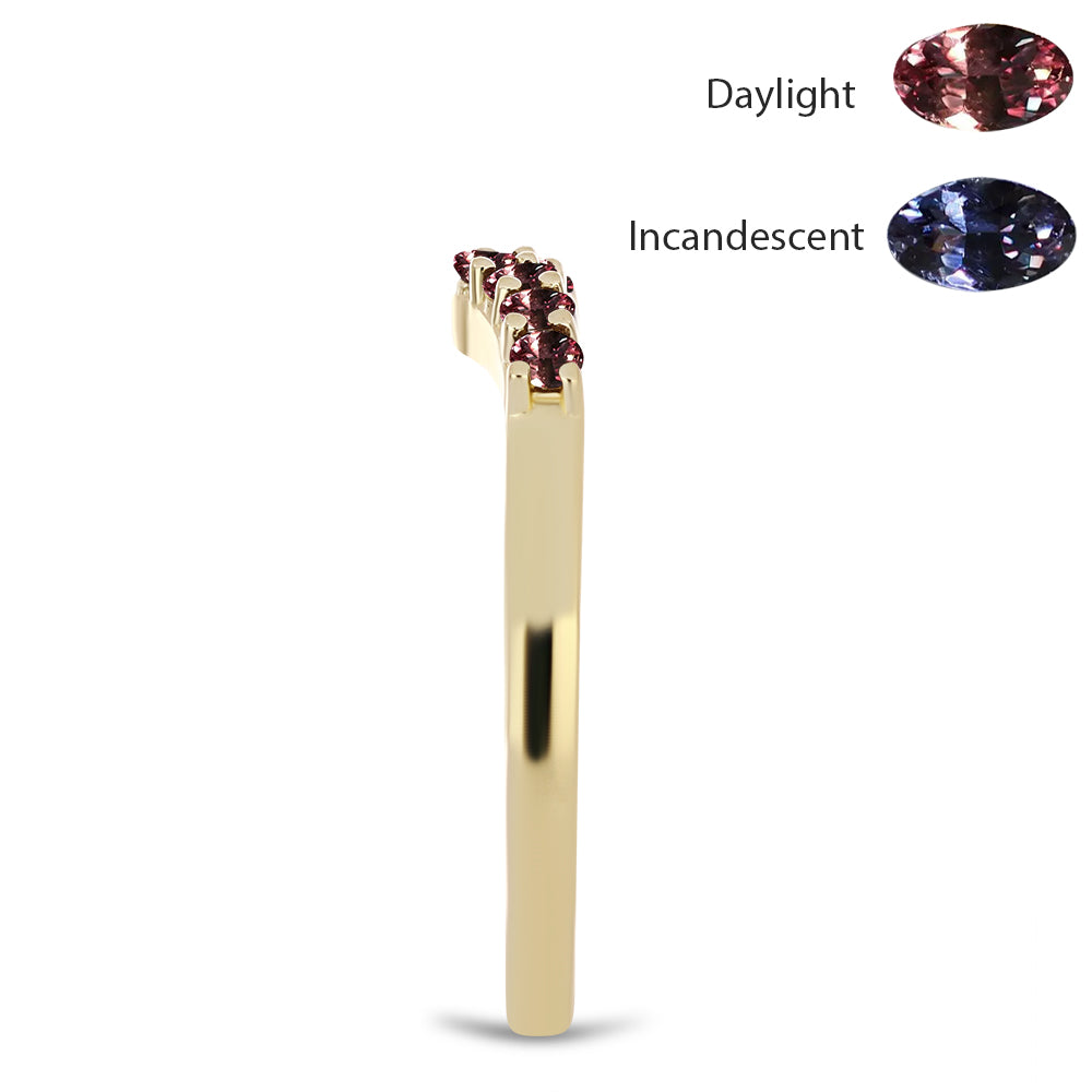 Kullattu hopeaSormus Tsivory Väriävaihtavalla Granaatilla