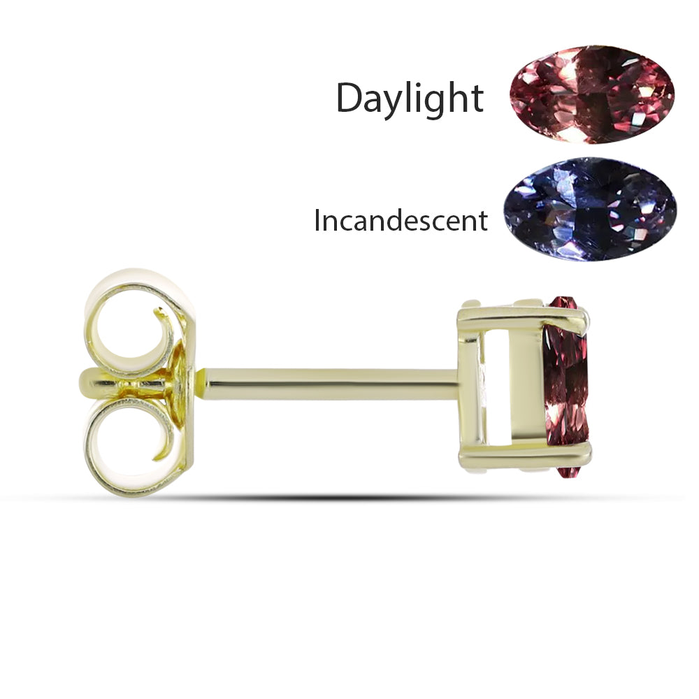 Kullatut hopeat Korvakorut Tsivory Väriävaihtavalla Granaatilla