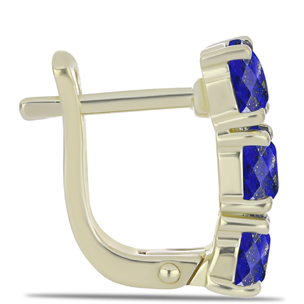 Kullatut hopeat Korvakorut Lapislatsulilla