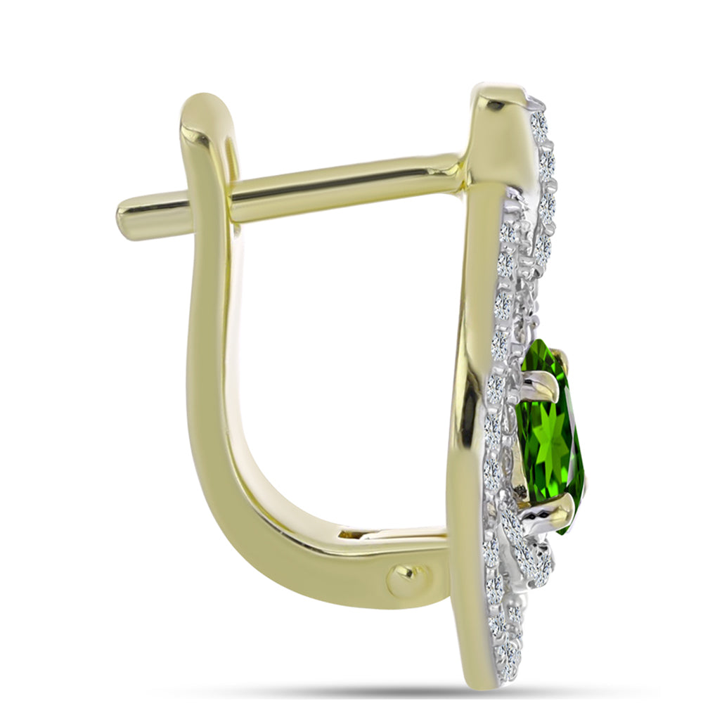 Kullatut hopeat Korvakorut Sateenkaarisafiirilla ja Valkoisella Topaasilla