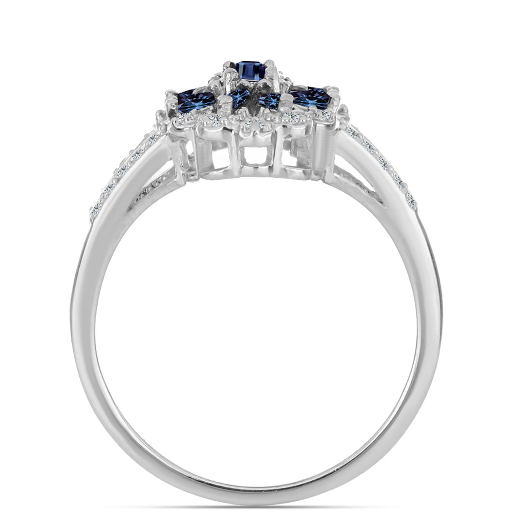 HopeaSormus "Violetti Imperial " Moissanite ja Valkoisella Topaasilla