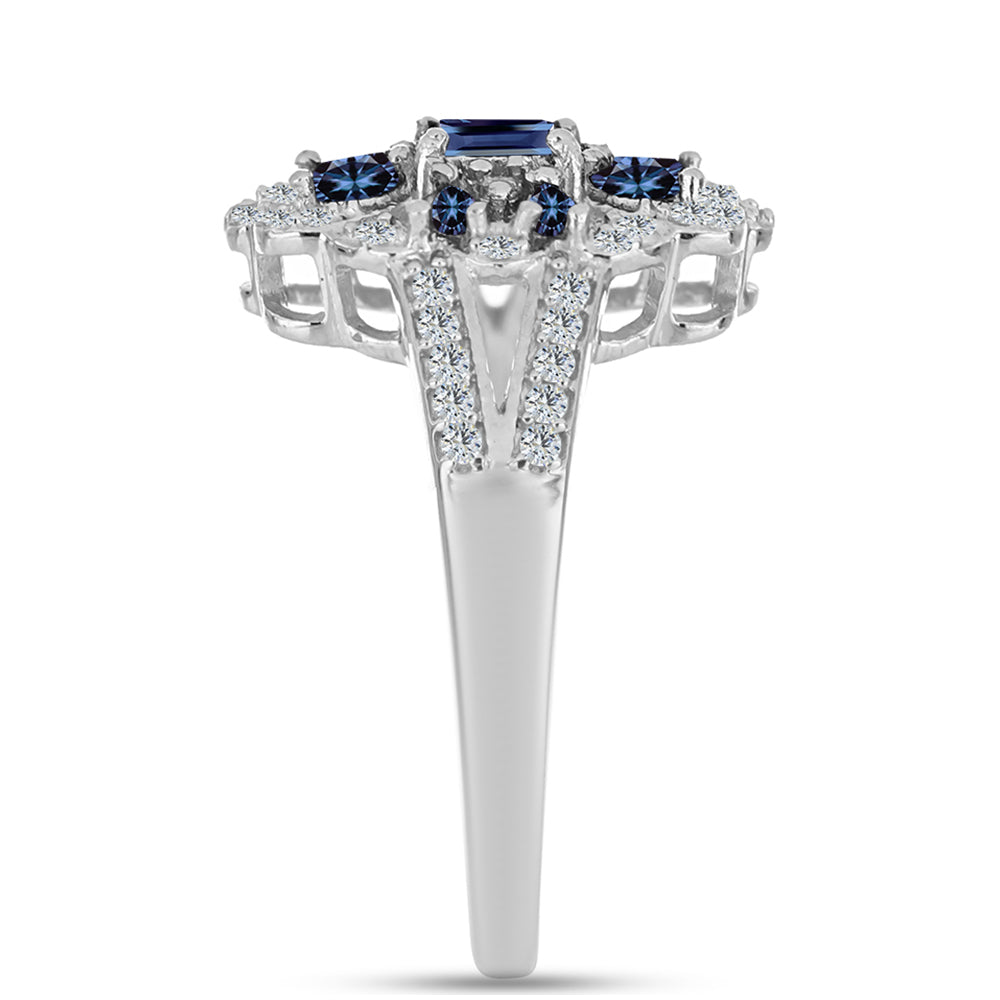 HopeaSormus "Violetti Imperial " Moissanite ja Valkoisella Topaasilla