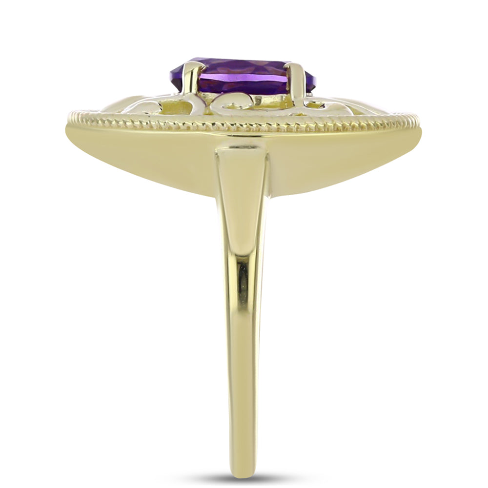 Kullattu hopeaSormus Marokon Ametistilla