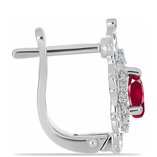 HopeaKorvakorut Malagassin Rubiinilla ja Valkoisella Topaasilla