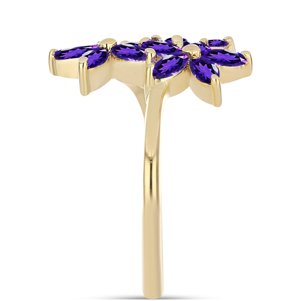 Kullattu hopeaSormus Marokon Ametistilla