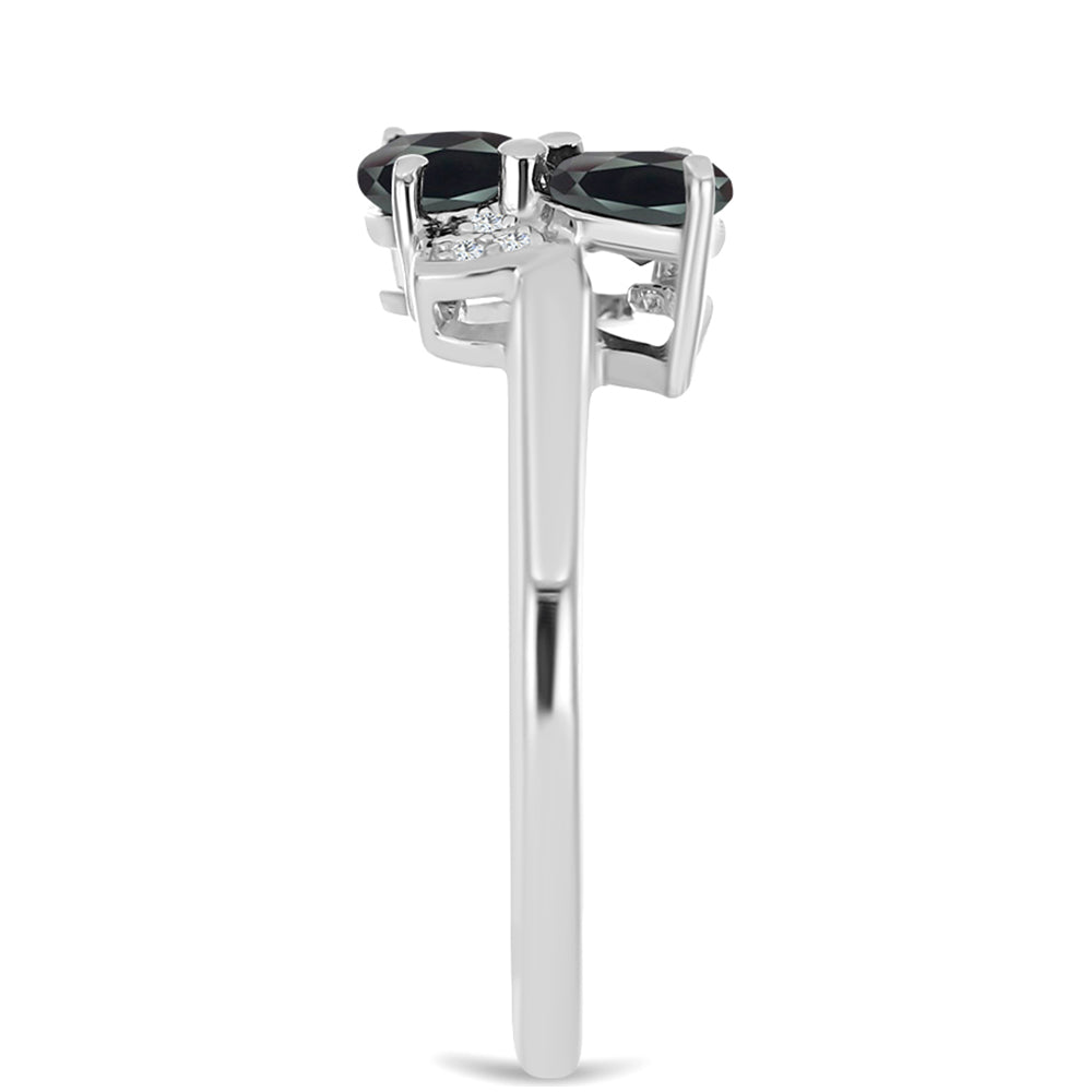 HopeaSormus Obsidiaanilla ja Valkoisella Topaasilla