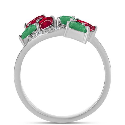 HopeaSormus Malagassin Rubiinilla ja Brasilian Smaragdilla