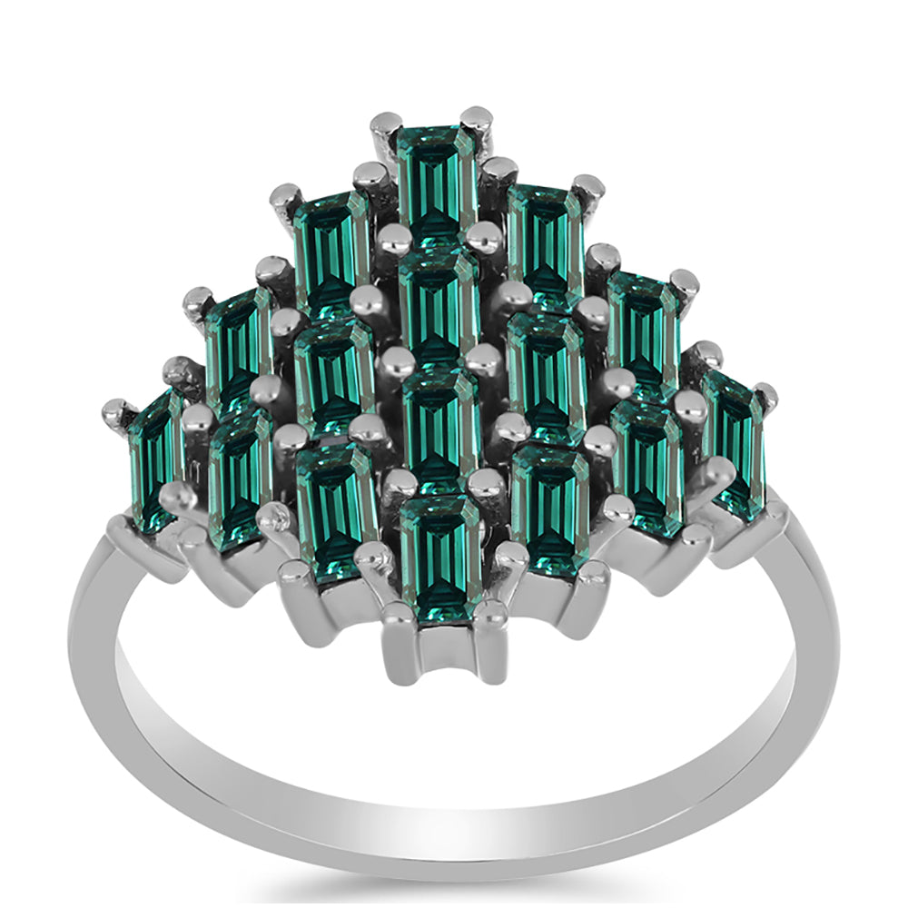 HopeaSormus Merivihreä Moissanite