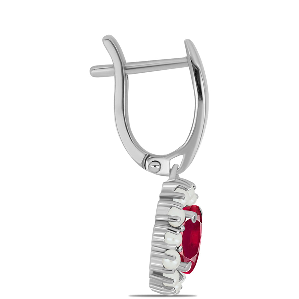 HopeaKorvakorut Malagassin Rubiinilla ja Makeanveden Valkoisella Helmellä