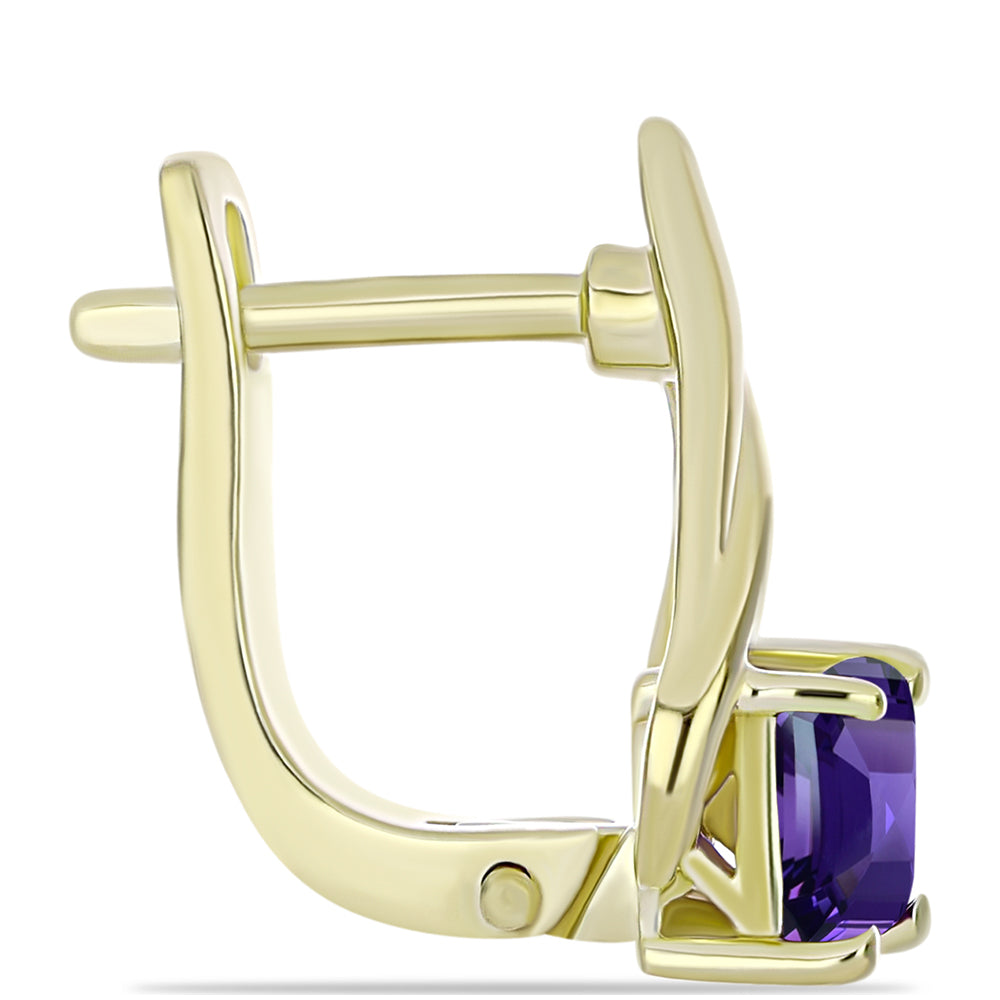 Kullatut hopeat Korvakorut Marokon Ametistilla ja Valkoisella Topaasilla