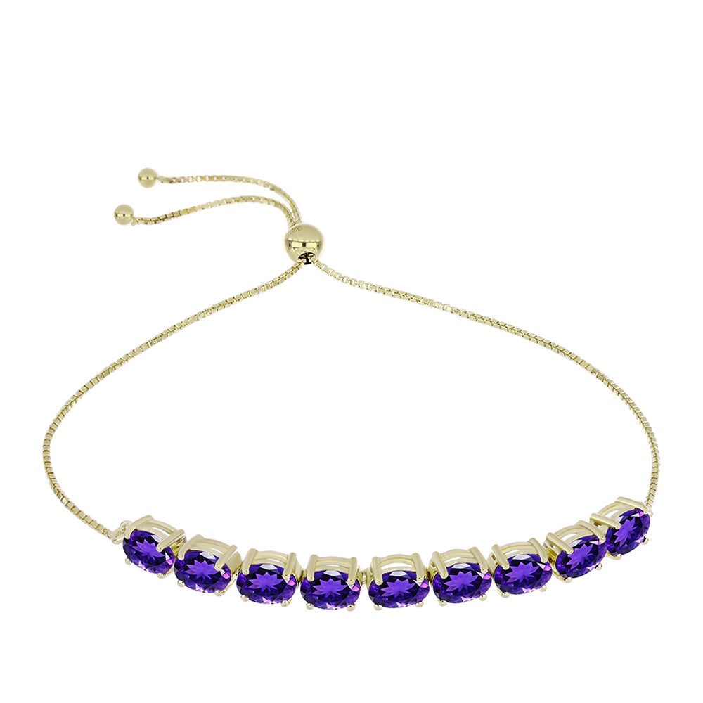 Kullattu hopeaRannekoru Marokon Ametistilla