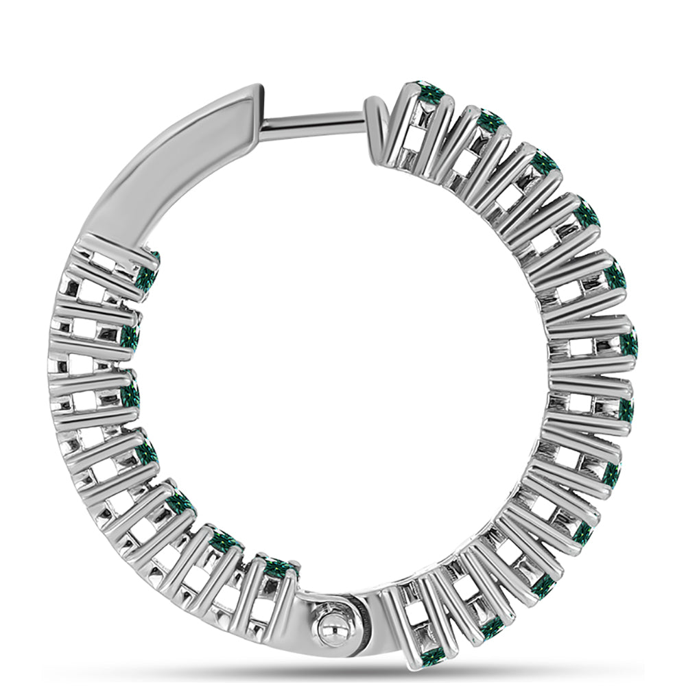 HopeaKorvakorut Merivihreä Moissanite