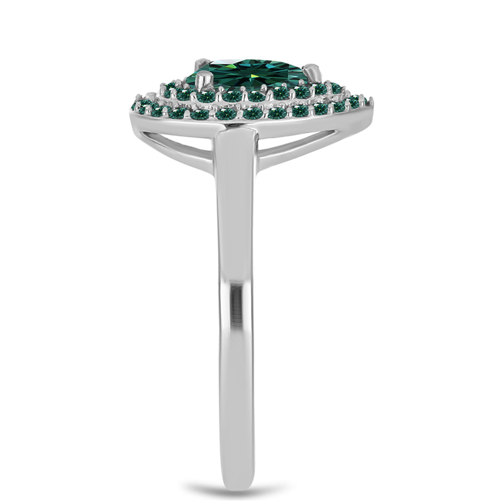 HopeaSormus Merivihreä Moissanite