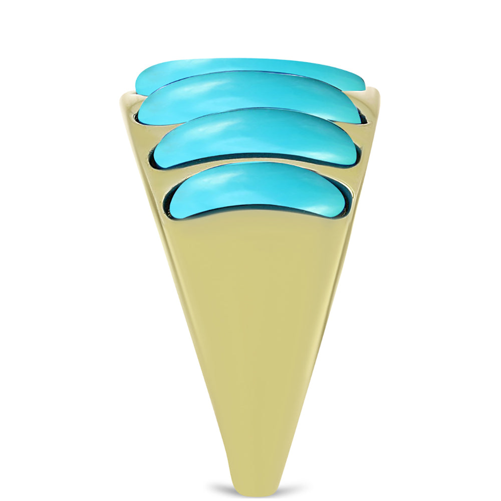 Kullattu hopeaSormus Ruususen Turkoosilla