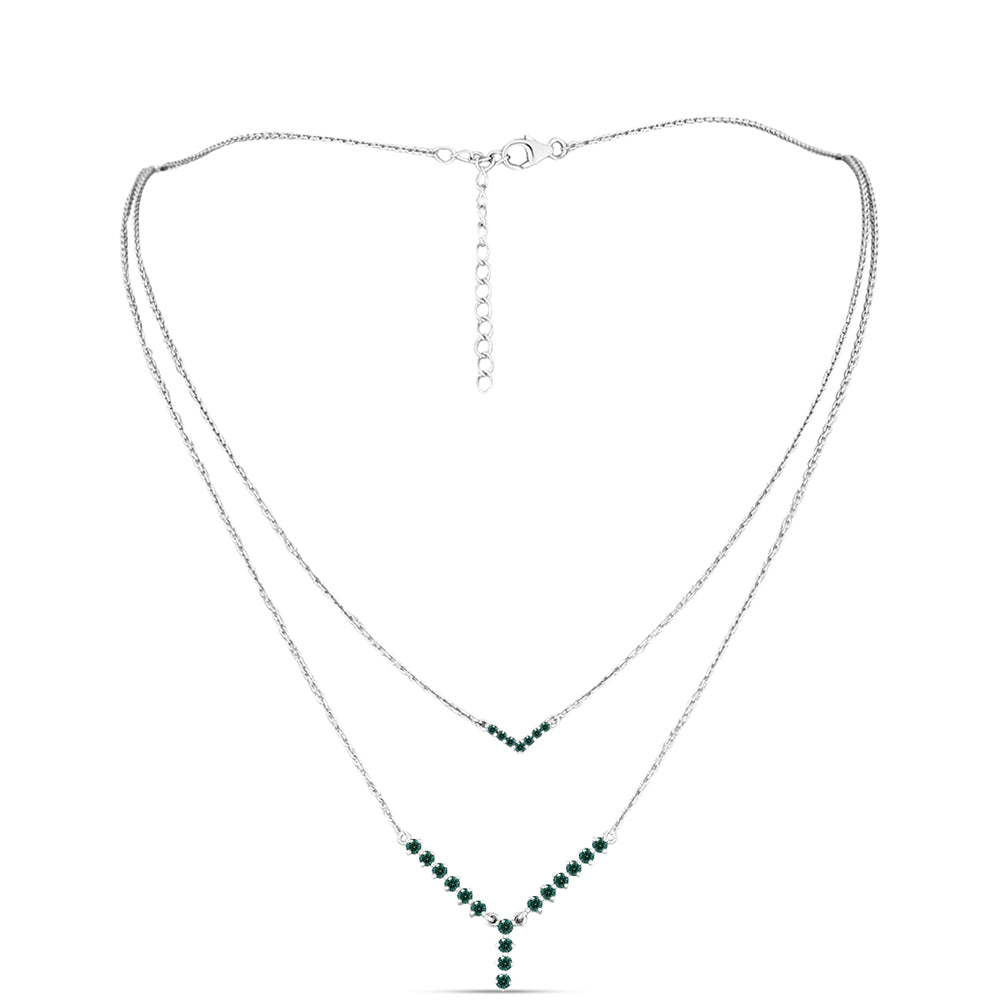 HopeaKaulakoru Merivihreä Moissanite