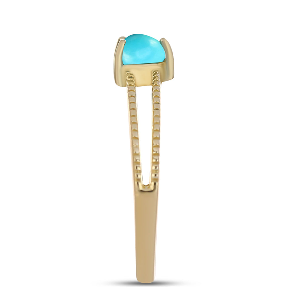 Kullattu hopeaSormus Ruususen Turkoosilla