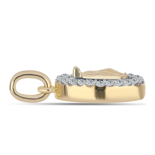 Kullattu hopeaRiipus Ruususen Turkoosilla ja Valkoisella Topaasilla