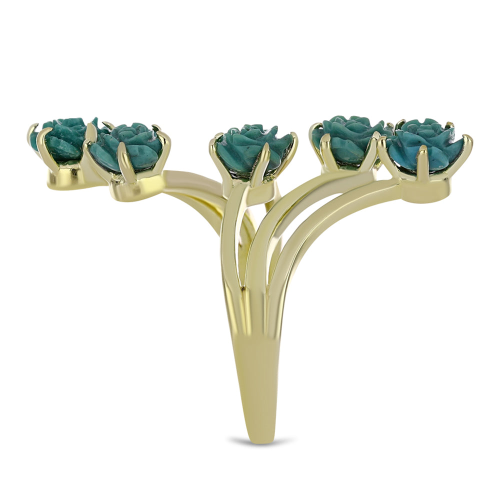 Kullattu hopeaSormus Ruususen Turkoosilla