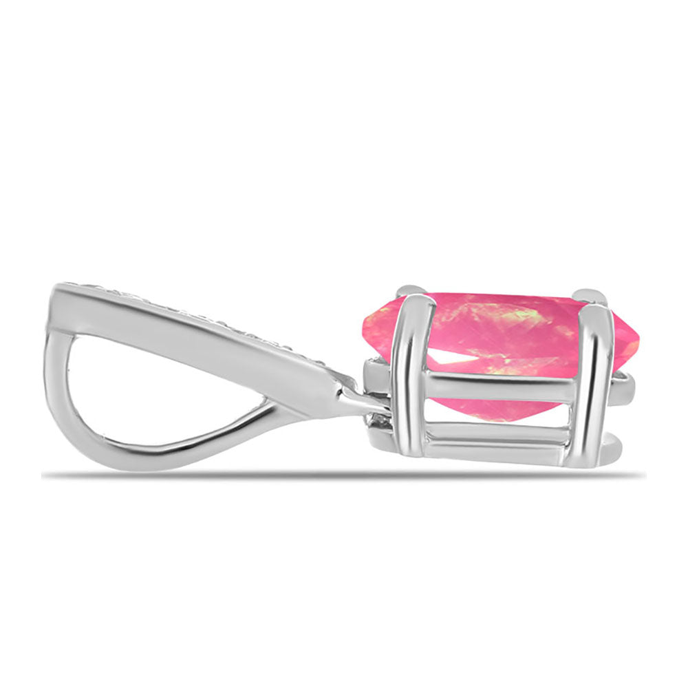 HopeaRiipus Lega Dembin Vaaleanpunaisella Opaalilla ja Valkoisella Topaasilla