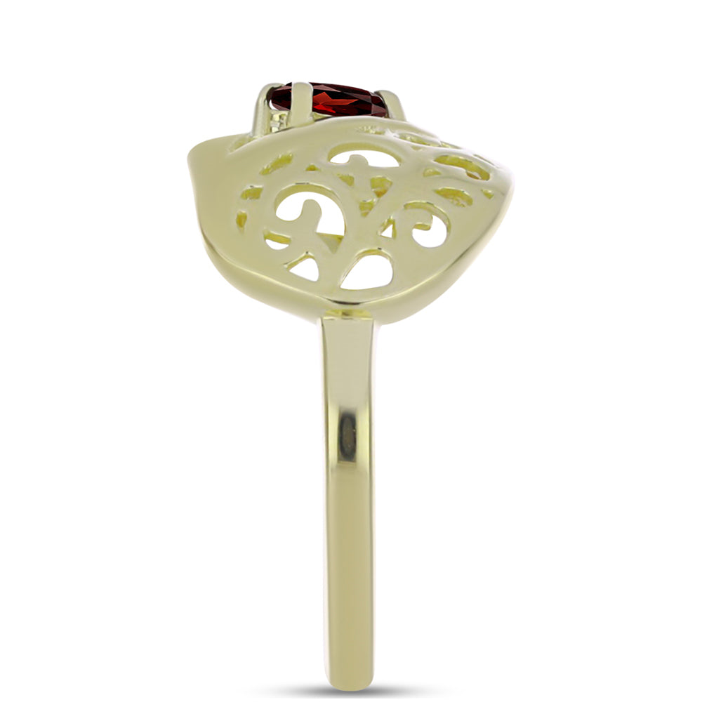 Kullattu hopeaSormus Barton Granaatilla