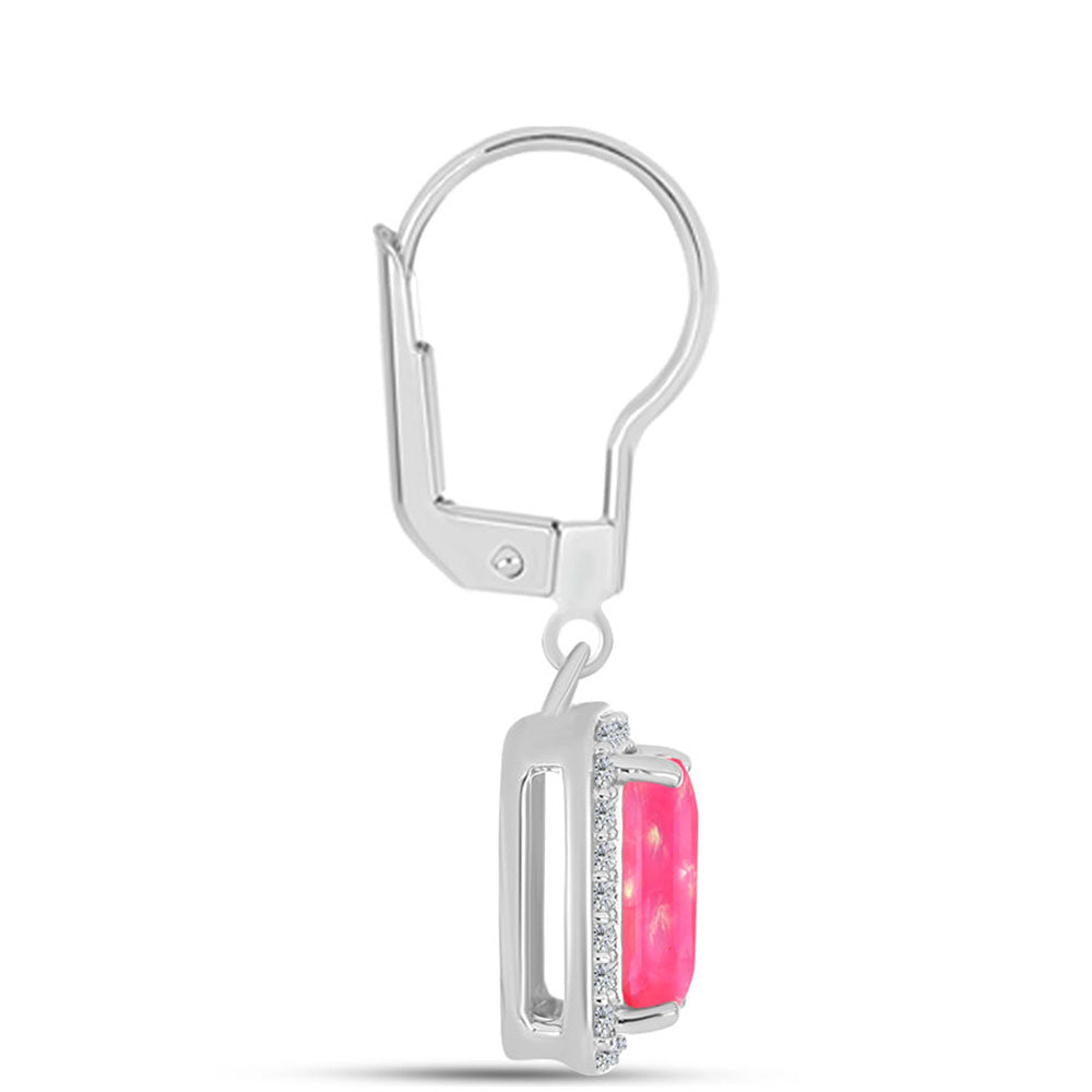 HopeaKorvakorut Lega Dembin Vaaleanpunaisella Opaalilla ja Valkoisella Topaasilla