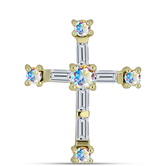 Kullattu hopeaRiipus JÀÀmoissanite ja Valkoisella Zirkonilla