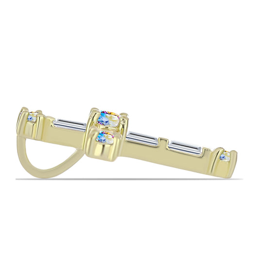 Kullattu hopeaRiipus JÀÀmoissanite ja Valkoisella Zirkonilla