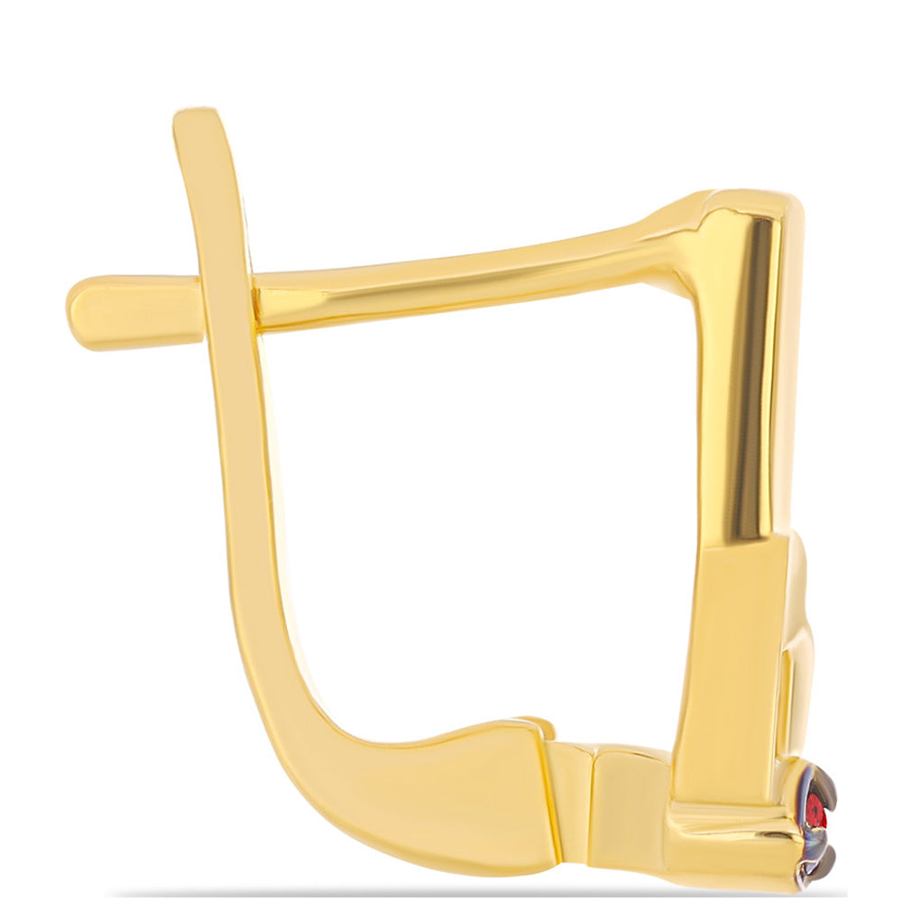 Kullatut hopeat Korvakorut Punaisella Timantilla