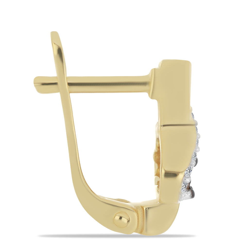 Kullatut hopeat Korvakorut Sinisellä Timantilla ja Valkoisella Zirkonilla