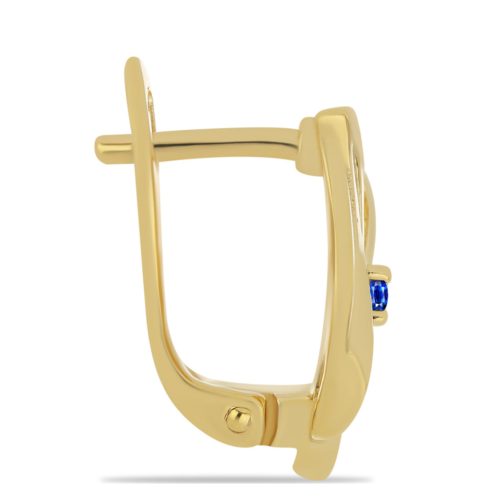 Kullatut hopeat Korvakorut Australialaisella Sinisellä Safiirilla