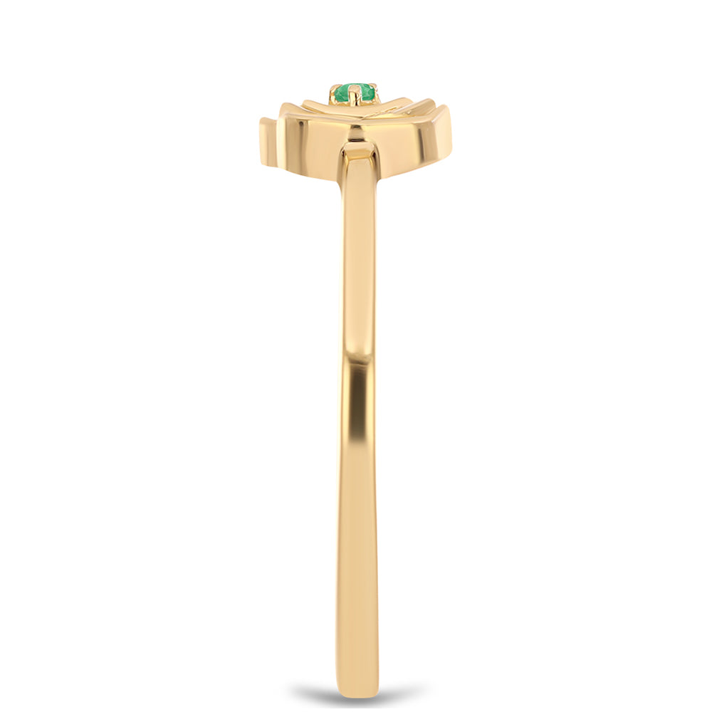 Kullattu hopeaSormus Brasilian Smaragdilla