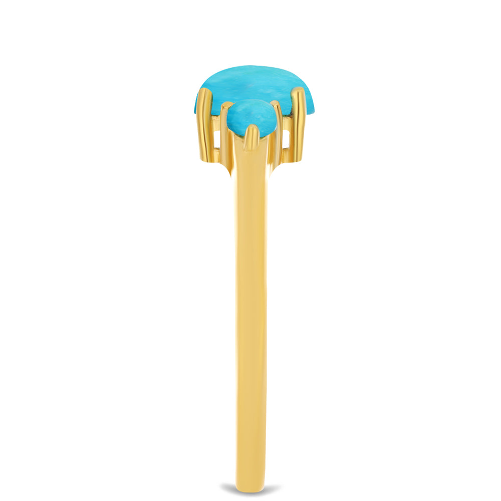 Kullattu hopeaSormus Ruususen Turkoosilla