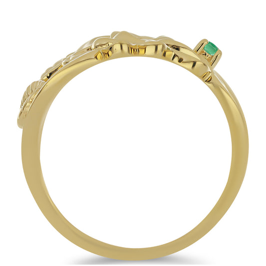 Kullattu hopeaSormus Brasilian Smaragdilla