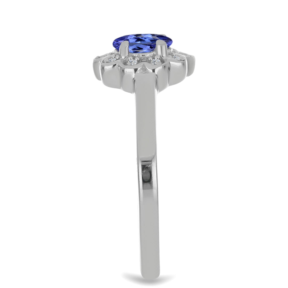 HopeaSormus Tansaniitilla ja Valkoisella Luonnonzirkonialla