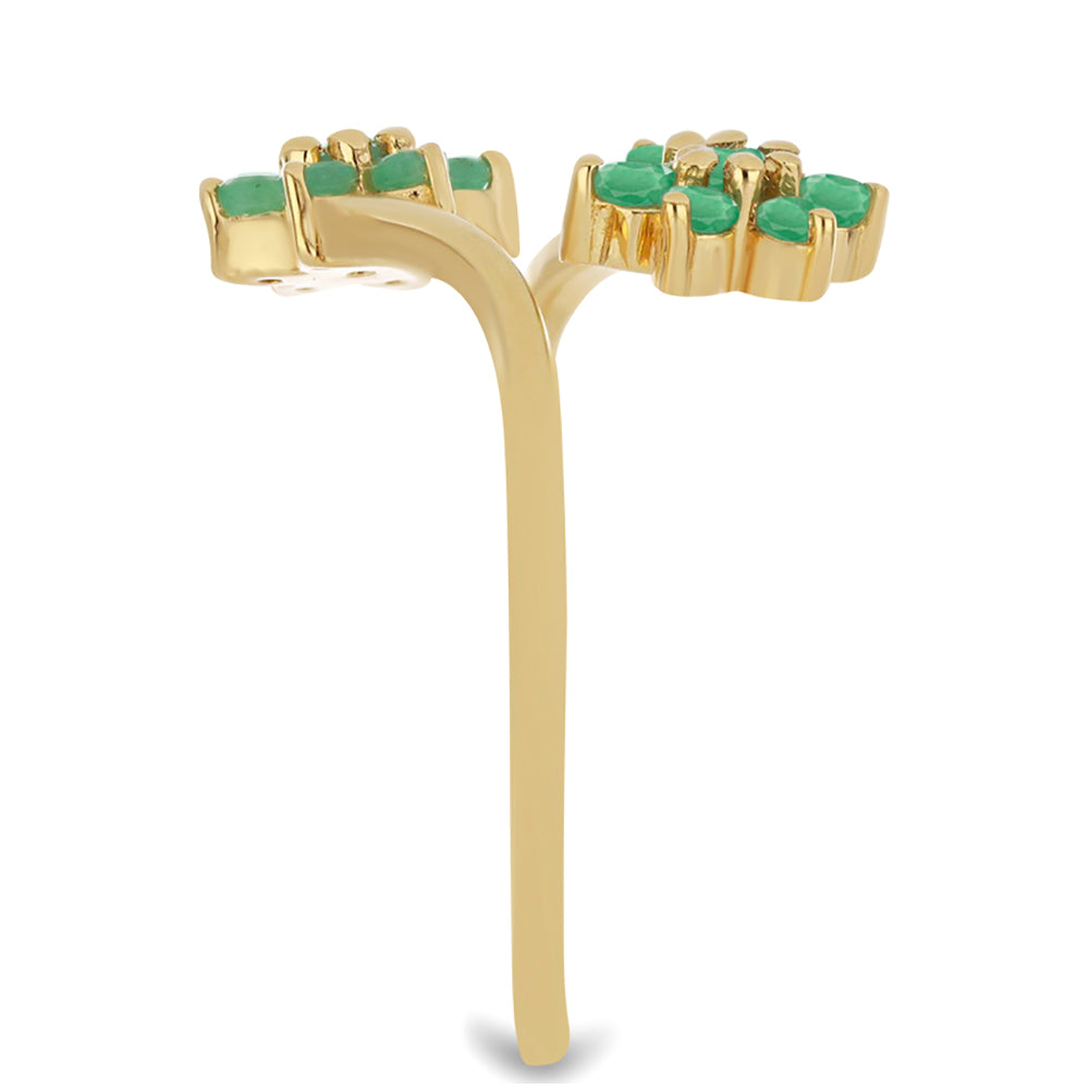 Kullattu hopeaSormus Brasilian Smaragdilla