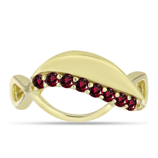 Kullattu hopeaSormus Rodoliitti Granaatilla