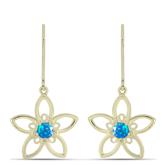 Kullatut hopeat Korvakorut Etiopialaisella Paratiisiopaalilla