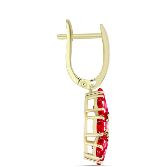 Kullatut hopeat Korvakorut Punaisella Akaatilla