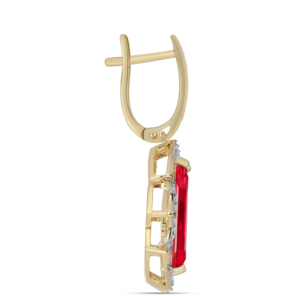 Kullatut hopeat Korvakorut Punaisella Akaatilla ja Valkoisella Topaasilla