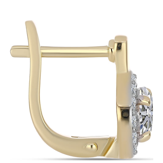 Kullatut hopeat Korvakorut Sertifioitu laboratoriossa kasvatettu timantti