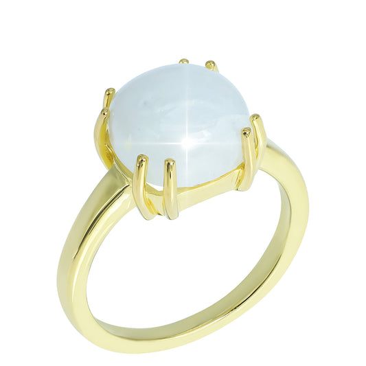 Kullattu hopeaSormus SateenkaarikuukivellÀ