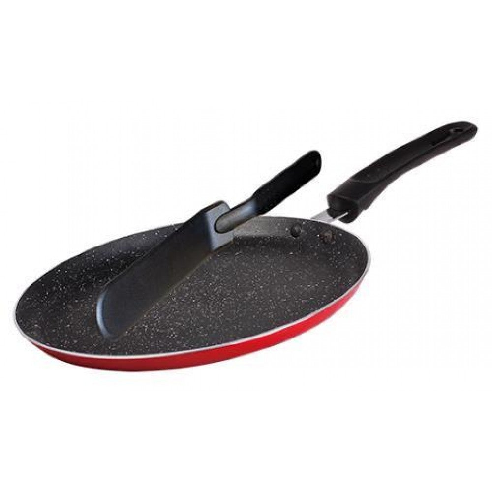 Bleumann pannukakkupannu 3 -kerroksisella tarttumattomalla marmoripinnalla ja kääntäjällä, 24 cm