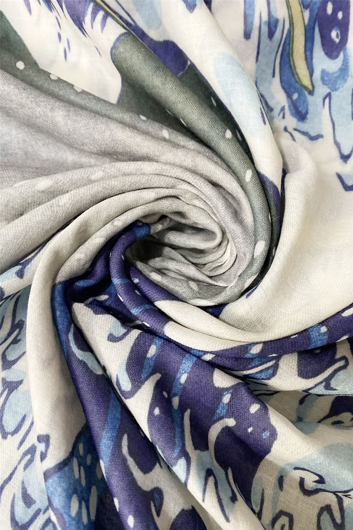 Puuvillahuivi/-saali, 70 cm x 180 cm, Hokusai - Suuri Aalto